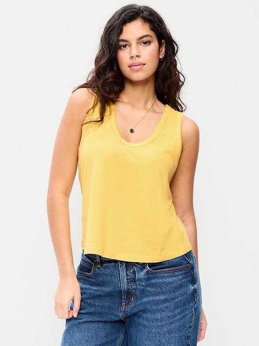 Image number 5 showing, Relaxed Scoop-Neck Tank Top