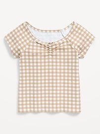 Image number 1 showing, Fitted Off-Shoulder Top for Girls