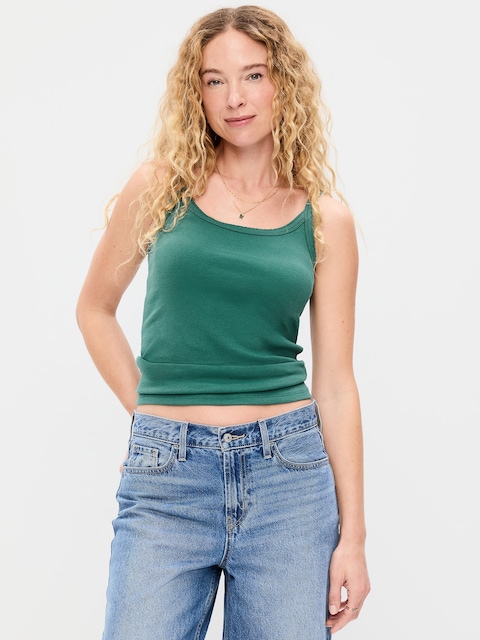 Rib-Knit Cami Tank Top