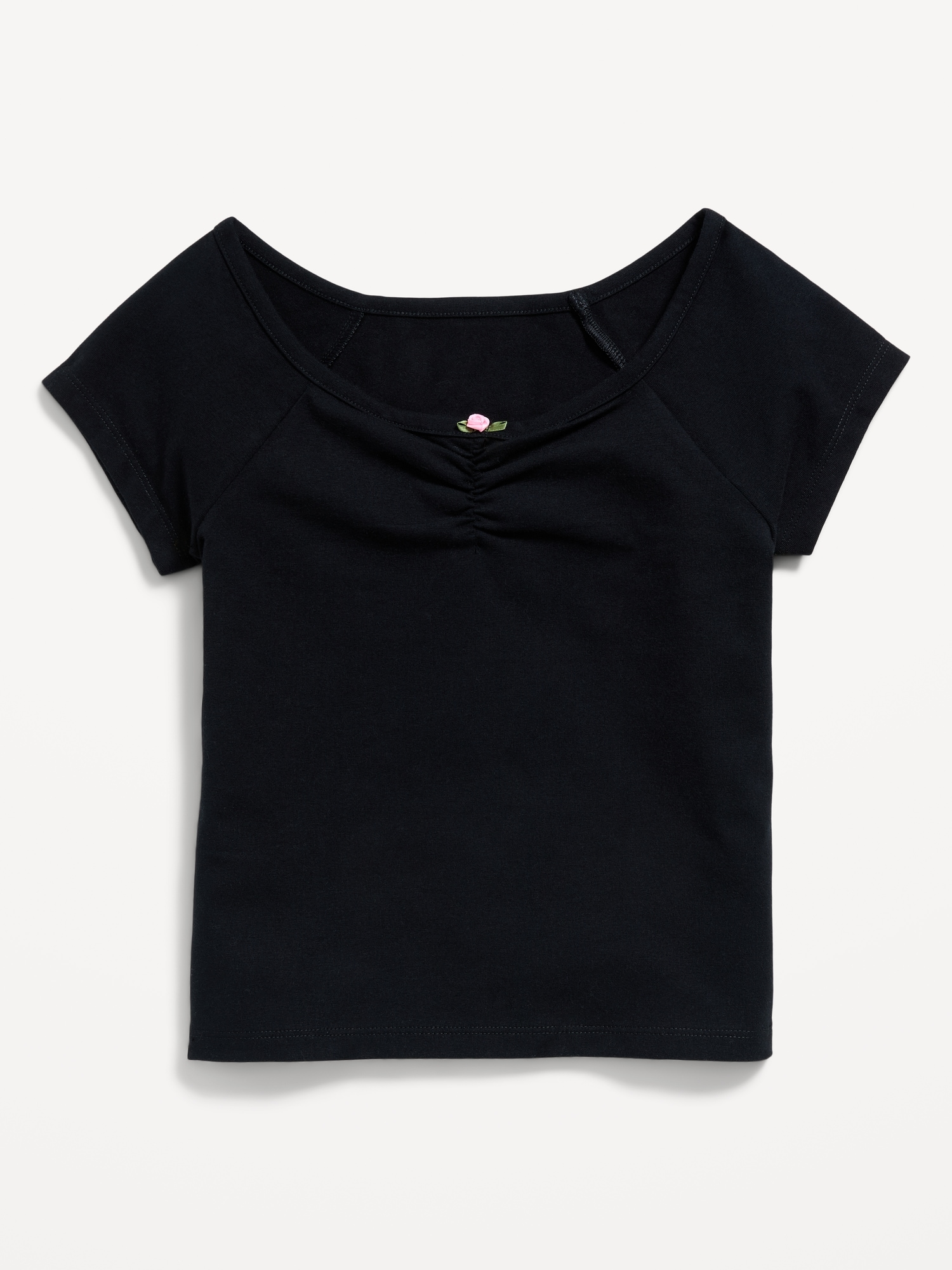 Fitted Off-Shoulder Top for Girls