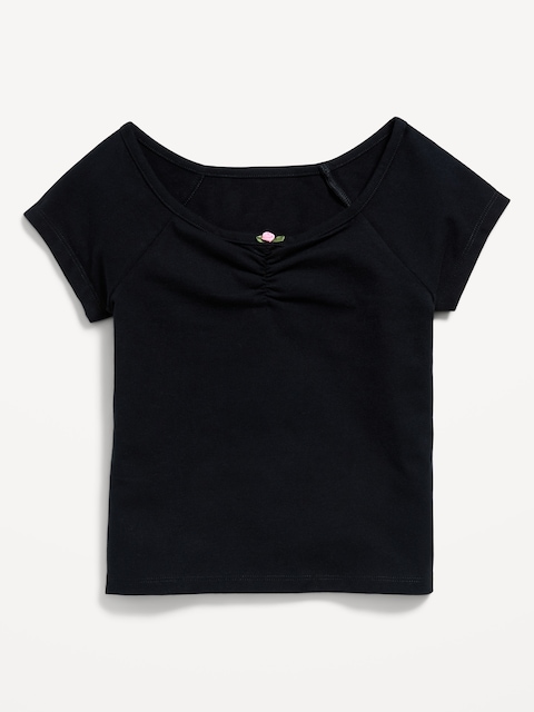 Fitted Off-Shoulder Top for Girls