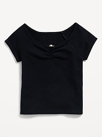 Image number 1 showing, Fitted Off-Shoulder Top for Girls