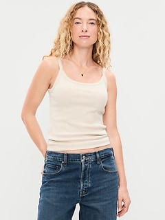 Rib-Knit Cami Tank Top