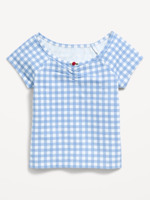 Fitted Off-Shoulder Top for Girls