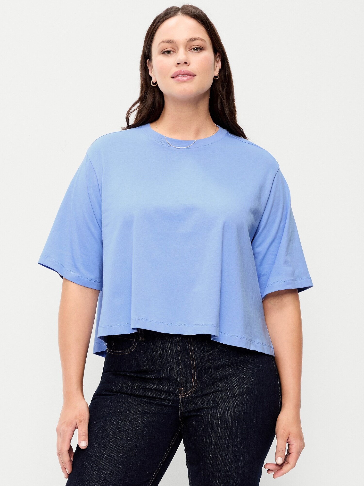 Женская футболка Old Navy Short-Sleeve Trapeze, цвет: Flax Flower — фото 5