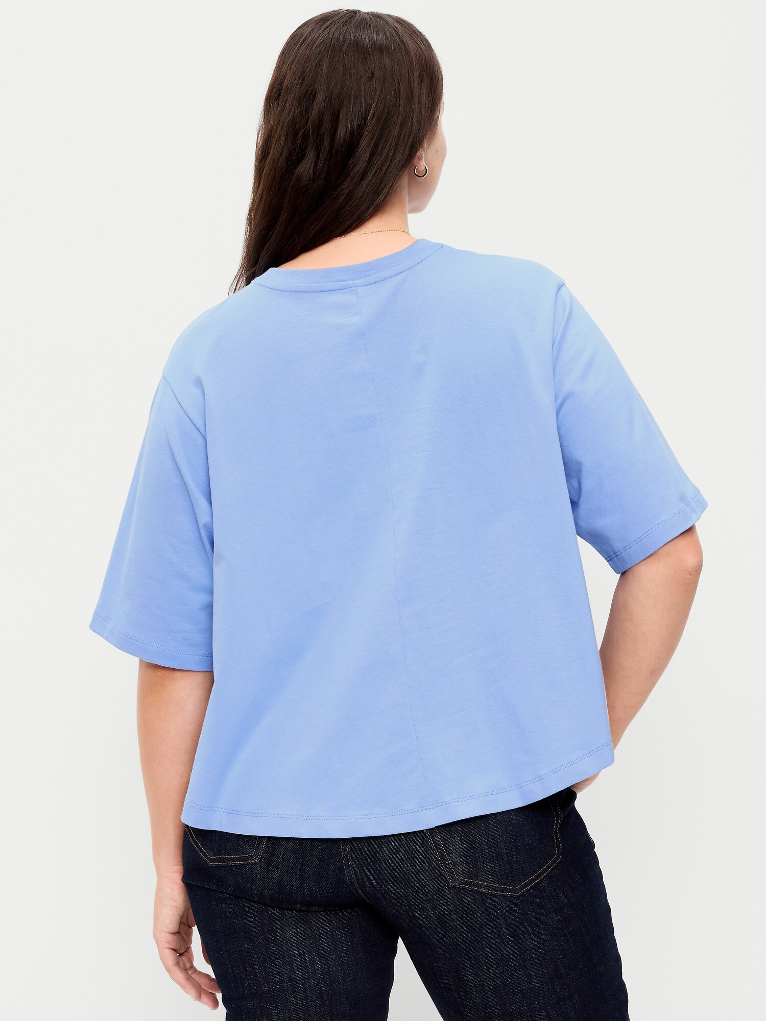 Женская футболка Old Navy Short-Sleeve Trapeze, цвет: Flax Flower — фото 6