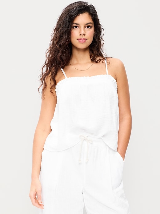 Image number 4 showing, Open-Back Smocked Tank Top