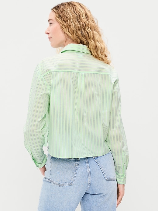 Image number 2 showing, Cropped Button-Down Shirt