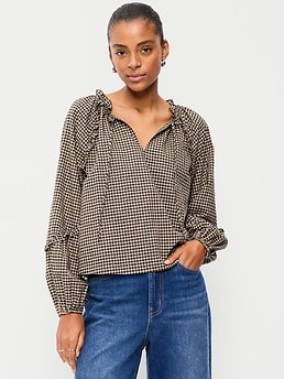 Long-Sleeve Ruffle Trim Top - image 3