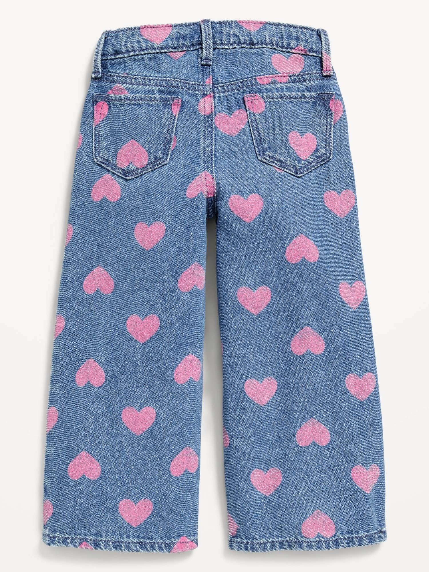 Baggy Embroidered Wide-Leg Jeans for Toddler Girls
