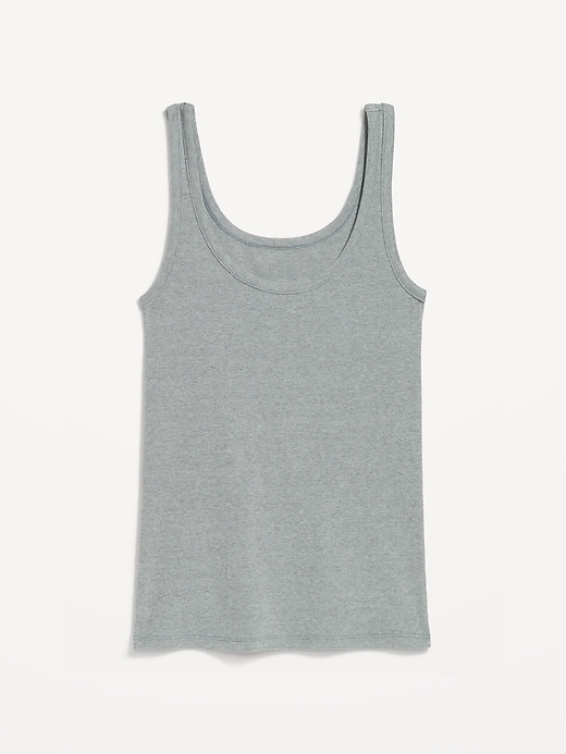 Image number 4 showing, First-Layer Ribbed Scoop-Neck Tank Top