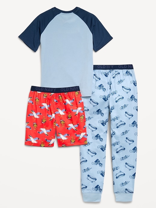 Image number 2 showing, 3-Piece Jersey-Knit Pajama Set for Boys