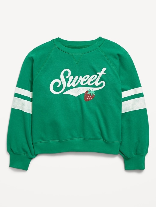 Image number 2 showing, Long-Sleeve Graphic Sweatshirt for Girls