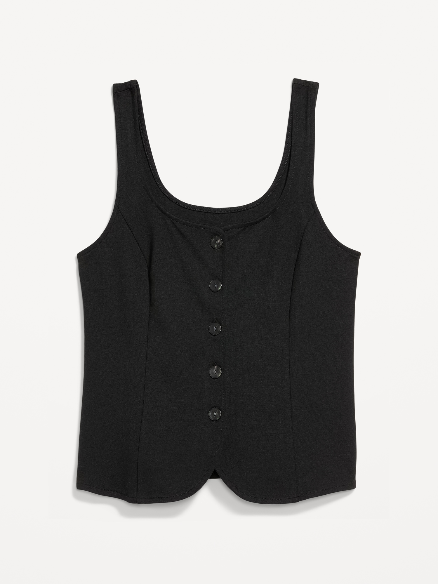 Sleeveless Button-Down Top