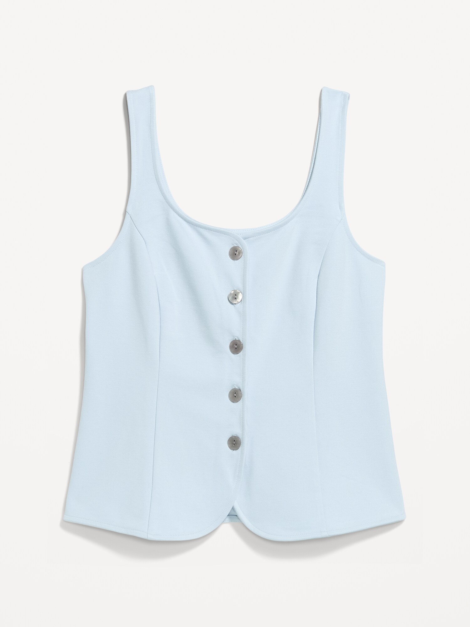 Женский топ Old Navy Sleeveless Button-Down Top, цвет: Небесно-голубой — фото 4