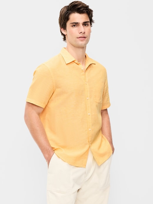 Image number 1 showing, Classic Fit Everyday Linen-Blend Shirt