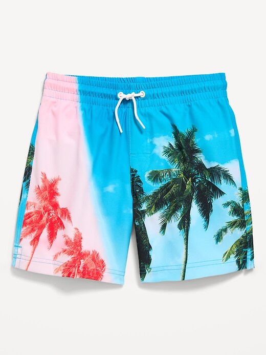 Image number 1 showing, Printed Swim Trunks for Boys