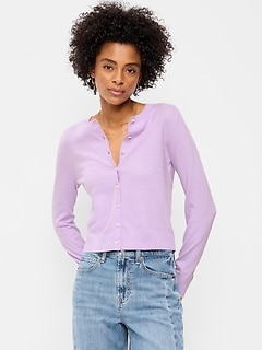 SoSoft Lite Cropped Crew-Neck Cardigan