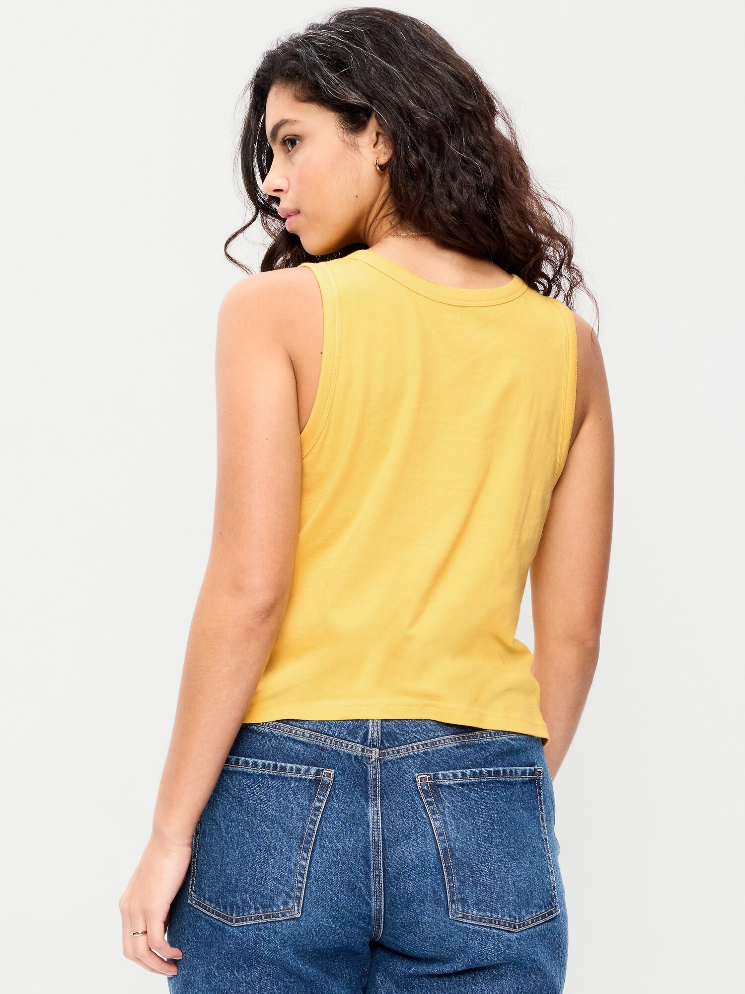 Женский топ Old Navy Relaxed Scoop-Neck Tank Top, цвет: Золотой — фото 6