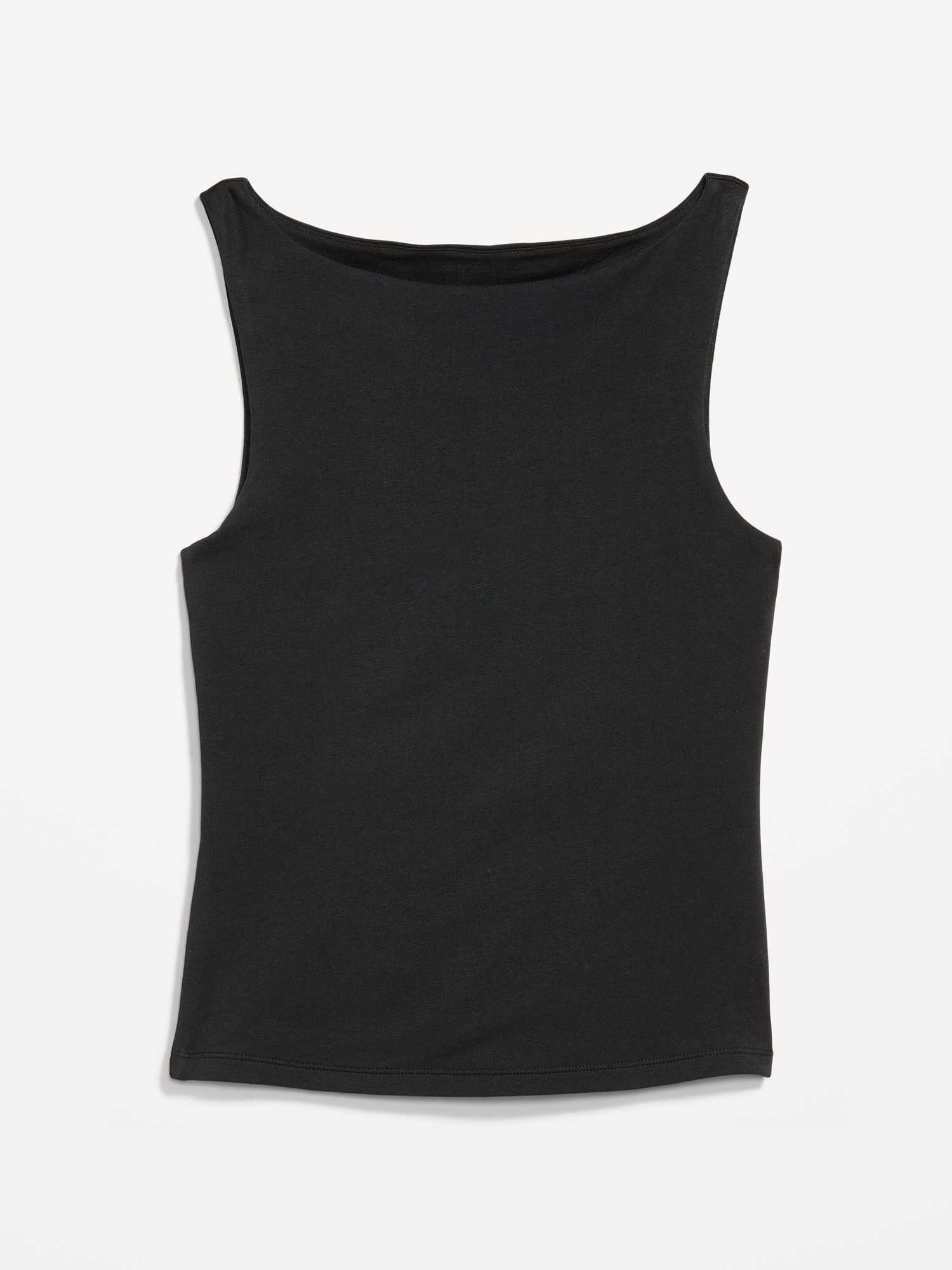 Hug Double-Layer Boat-Neck Top