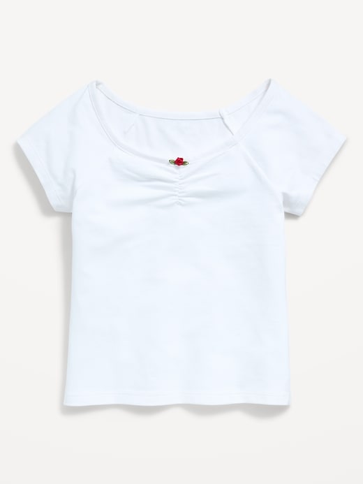 Image number 2 showing, Fitted Off-Shoulder Top for Girls