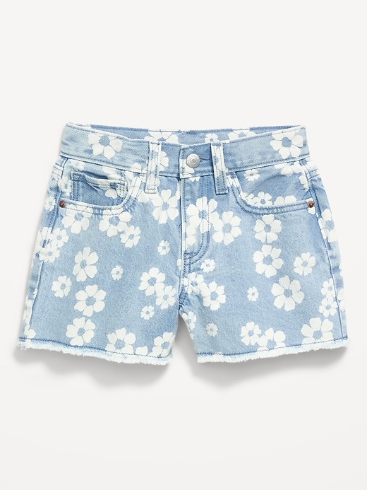 Image number 4 showing, High-Waisted Printed Frayed-Hem Jean Shorts for Girls