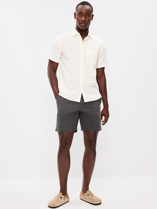 Image number 1 showing, Slim Built-In Flex Rotation Chino Shorts -- 8-inch inseam