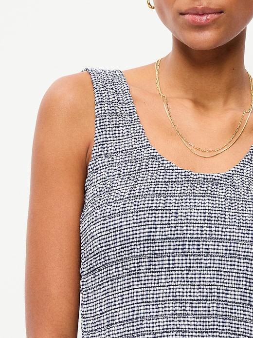 Image number 4 showing, Fit & Flare Sleeveless Smocked-Bodice Midi Dress