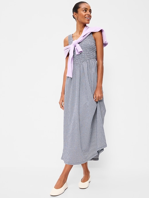 Image number 3 showing, Fit & Flare Sleeveless Smocked-Bodice Midi Dress