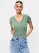 Snug V-Neck Crop T-Shirt - image 2