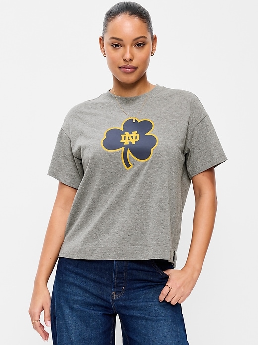 Image number 1 showing, College Crew-Neck T-Shirt for Women