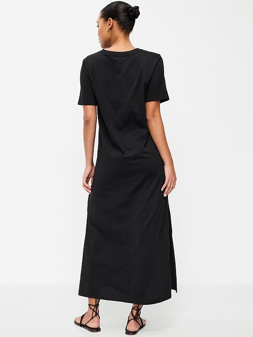 Image number 2 showing, Vintage Crew-Neck Maxi Dress