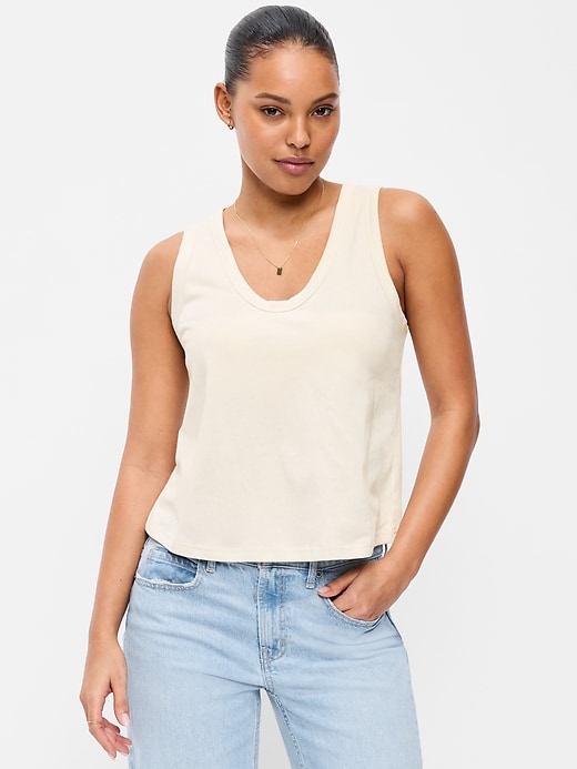 Image number 1 showing, Relaxed Scoop-Neck Tank Top
