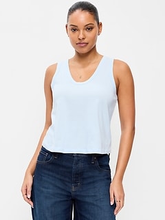 Relaxed Scoop-Neck Tank Top