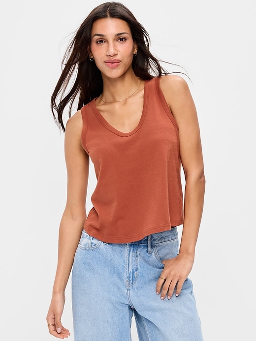 Image number 1 showing, Relaxed Scoop-Neck Tank Top