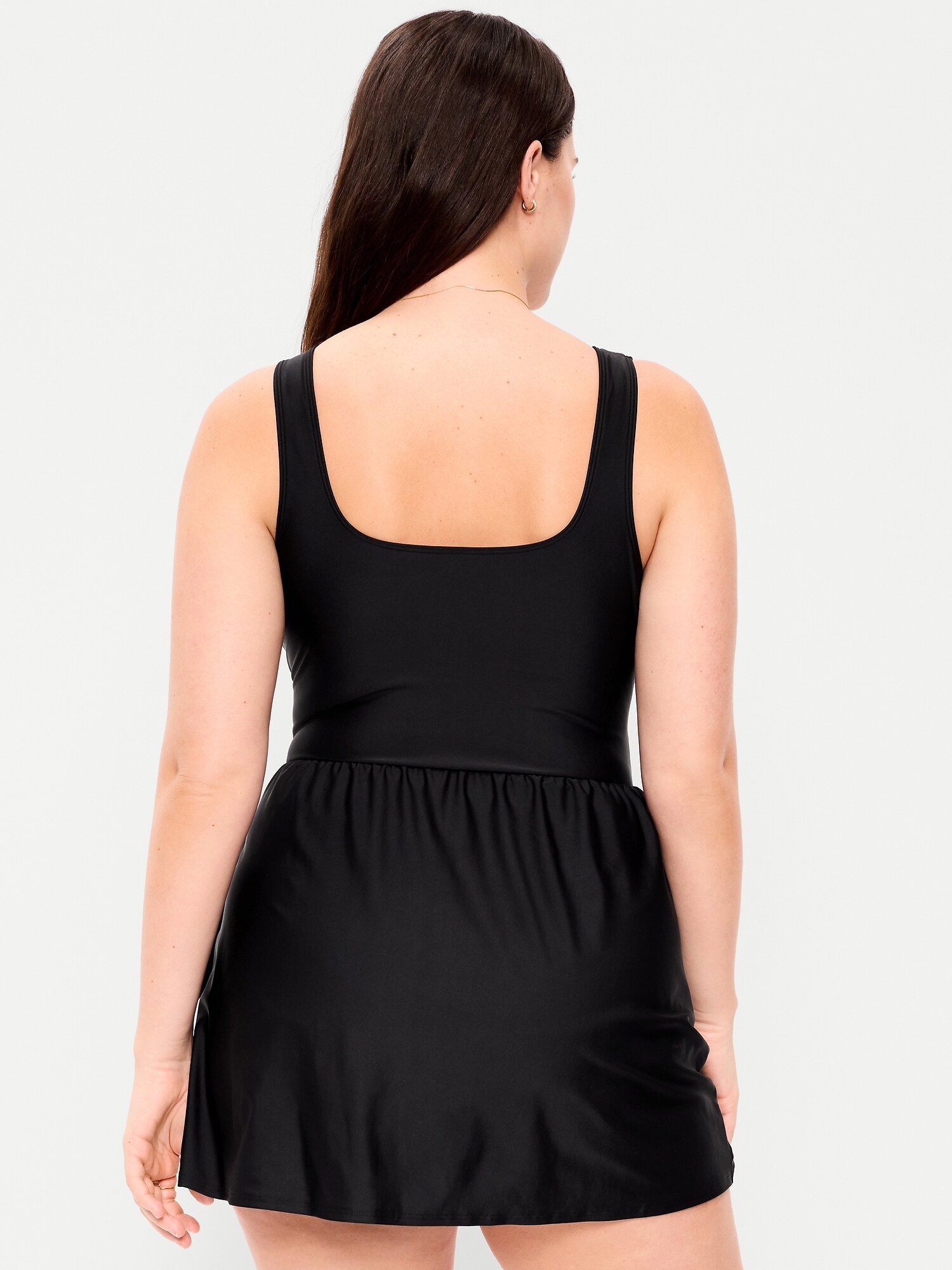 Женское платье Old Navy Pique Side-Tie Swim Dress, цвет: Чёрный — фото 5