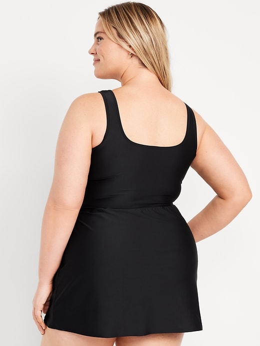 Image number 7 showing, Matte Side-Tie Swim Dress