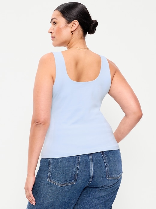 Image number 8 showing, Hug Double-Layer Scoop-Neck Tank Top
