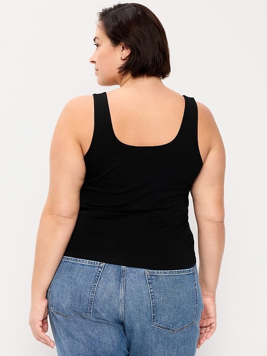 Image number 8 showing, Hug Double-Layer Scoop-Neck Tank Top
