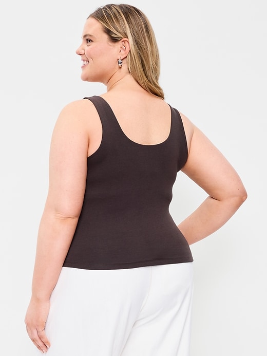 Image number 8 showing, Hug Double-Layer Scoop-Neck Tank Top