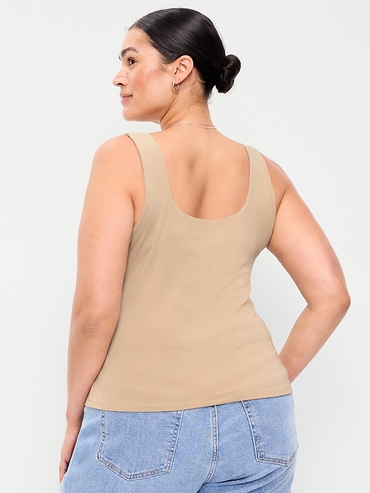 Image number 6 showing, Hug Double-Layer Scoop-Neck Tank Top