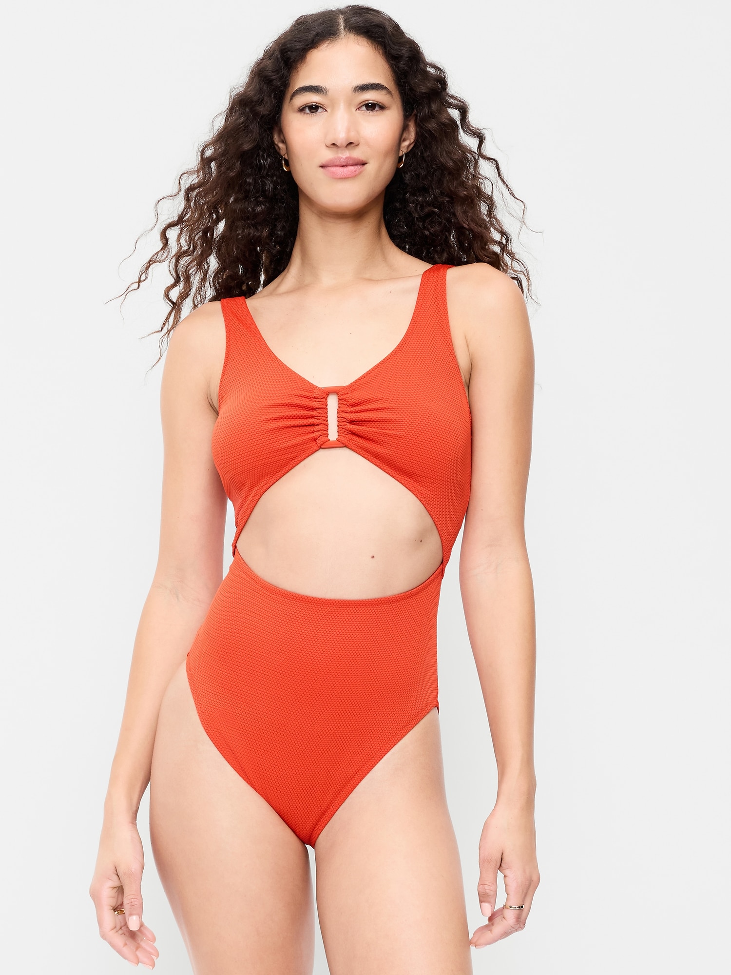 Textured One-Piece Cut-Out Swimsuit - image 4