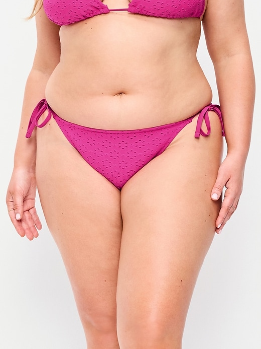 Image number 7 showing, Eyelet String Bikini Swim Bottoms