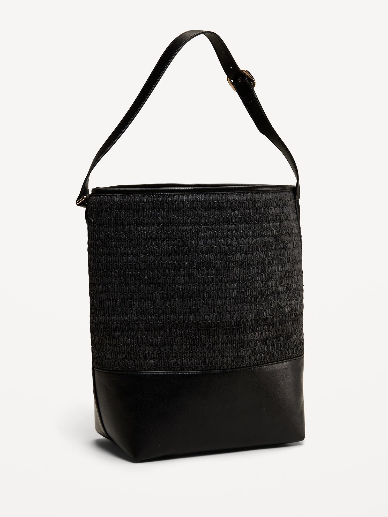 Женская сумка Old Navy Large Preppy Bucket, цвет: Чёрный — фото 3