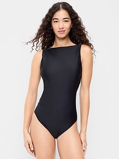 High-Neck One-Piece Swimsuit