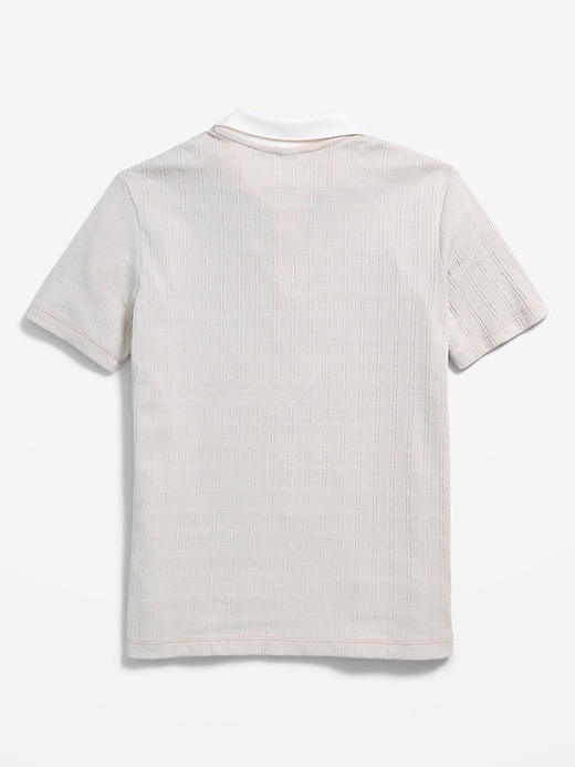Image number 3 showing, Short-Sleeve Quarter-Zip Polo Shirt for Boys