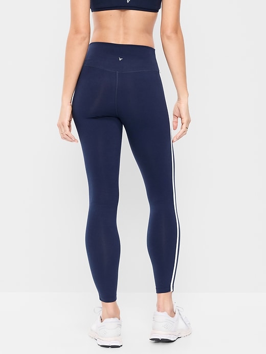 Image number 2 showing, High-Waisted PowerChill Side-Striped 7/8 Leggings