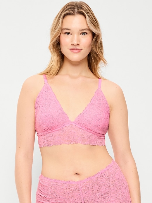 Image number 4 showing, Lace Longline Bralette