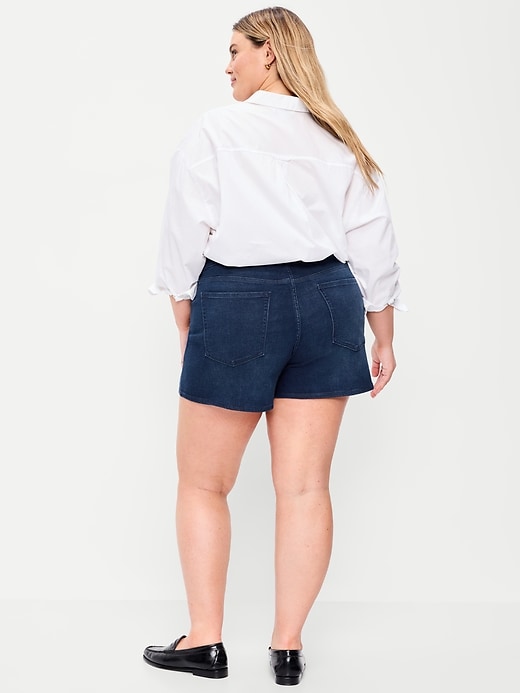 Image number 8 showing, High-Waisted Wow Jean Shorts -- 4-inch inseam