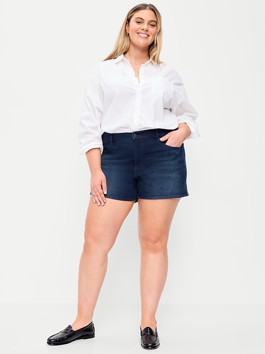 Image number 7 showing, High-Waisted Wow Jean Shorts -- 4-inch inseam